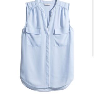 Baby blue sheer sleeveless tank by GAP